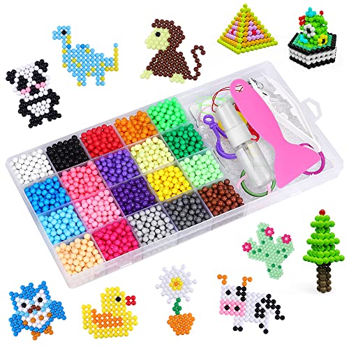 3300 Perle Recharge Perle d'eau Mega Pack, Perle Recharge pour Garcon Fille, Loisir Creatif Cadeau Fille 5 6 7 8 9 10 11 12 Ans Anniversaire Noel