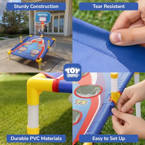 Image of TOY Life Bean Bags Toss Carnival Games, Cornhole, Outdoor Toys for Kids Ages 4-8, Backyard Game Sports & Outdoor Play, Outside Toys for Ages 5-7, Family Lawn Yard Games Birthday Party, Gift for Boys
