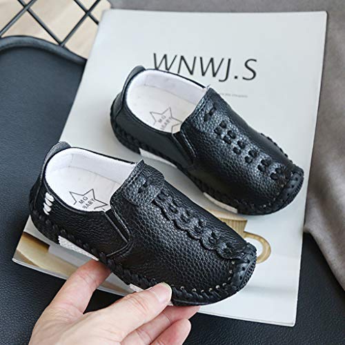 Boys Girls Leather Loafers Slip-On Oxford Flats Boat Dress Schooling Daily Walking Shoes Children Anti-Slip Sports Shoes2