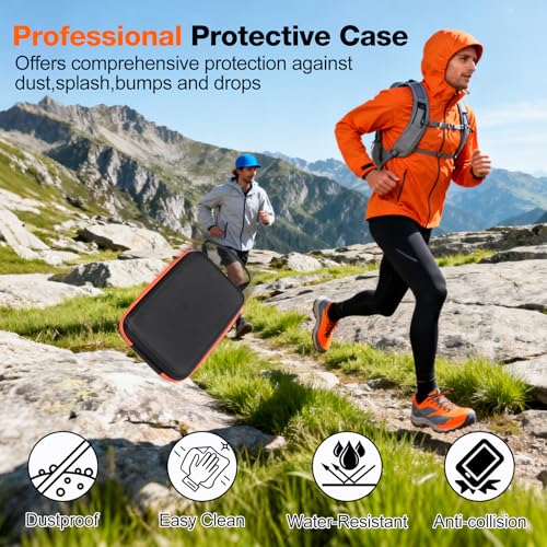 Funda rígida para cámaras Sony Alpha y Canon R Negro con cremallera naranja miniatura 7