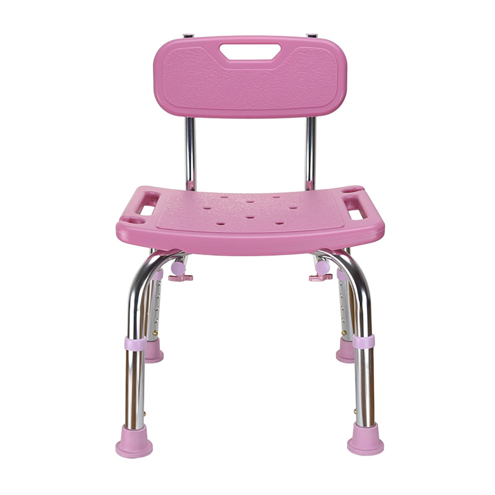 Silla de Ducha, sillas de baño Ajustables Antideslizantes con Respaldo y manijas, Taburete de Asiento Acolchado de bañera para Ancianos discapacitados para discapacitados,Rosado