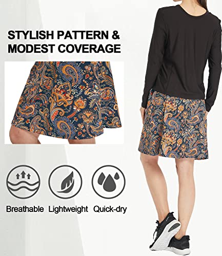 Women Skorts Knee Length Skirts Causal Skorts Skirts With Pockets Golf Skirt Plus Size Skorts Longer Length Tennis Skirt Paisley Gentle Xl #TOP4