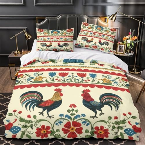 Housse de couette imprimé 3D 260x220cm microfibre confortable - 2