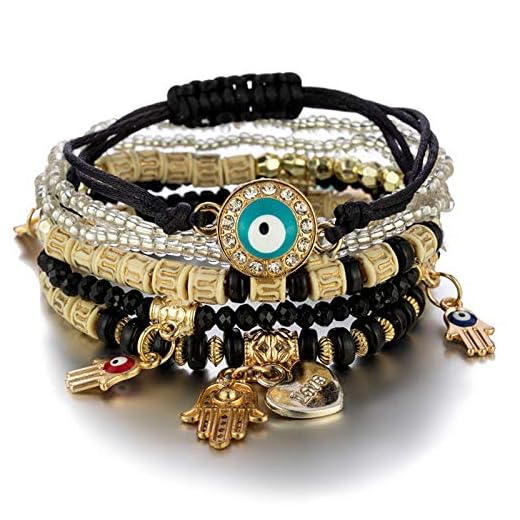 Evil Eye Bohemian Bracelet Set - Black