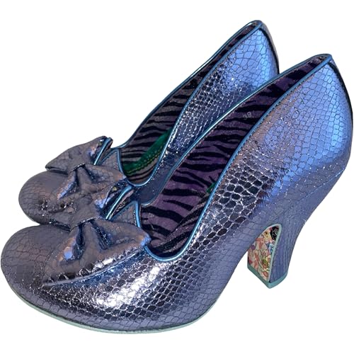 Irregular Choice Just in Time Green Sequin Court Shoes3