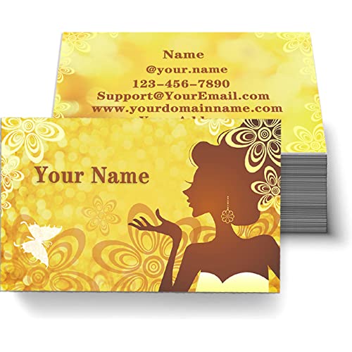 Custom Printed Business Cards with Your Logo Picture Text, Personalized Business Cards with 300gsm-Thick Waterproof Classic Matte Paper 100/200/500/1000 PCS - Thumbnail 4
