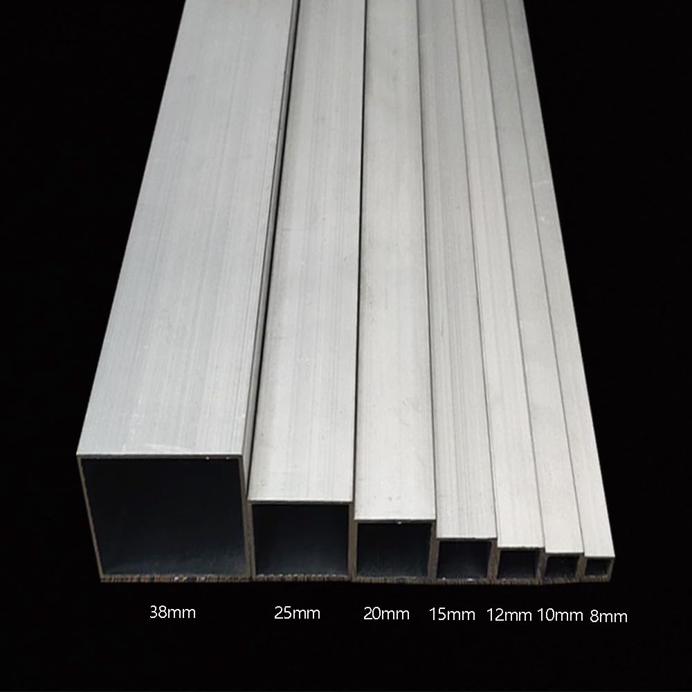 2PCS Square Aluminum Tube 38x38x1mm 300mm - 6063 Aluminum For DIY Projects & Home Decor