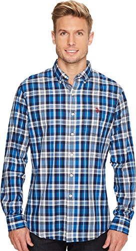 U.S. Polo Assn. Men's Classic Fit Stripe, Plaid or Print Long Sleeve Sport Shirt