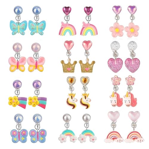 12 Paar Ohrclips Kinder, Kein Loch Brauchen Clip Ohrringe Kinder,...