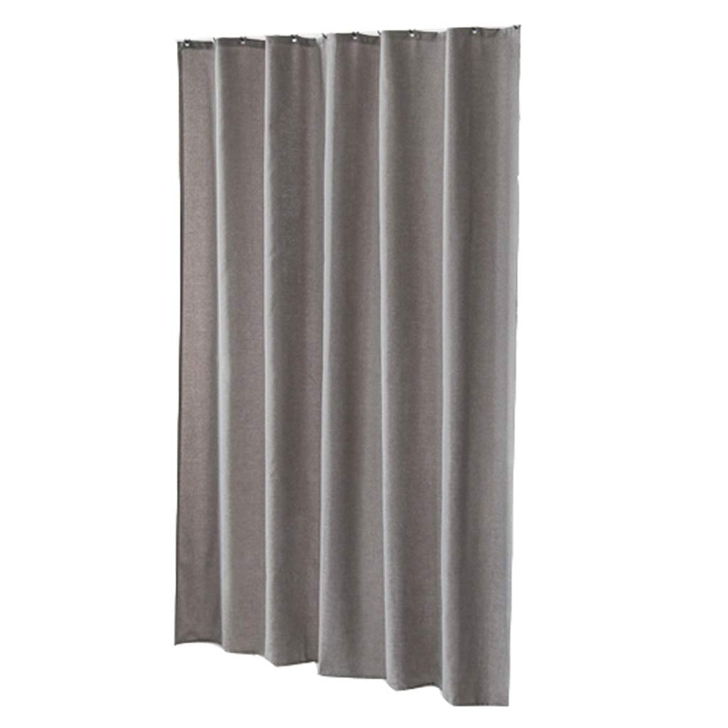 Rideau de douche tissu imperméable gris foncé 100x180 pour baignoire