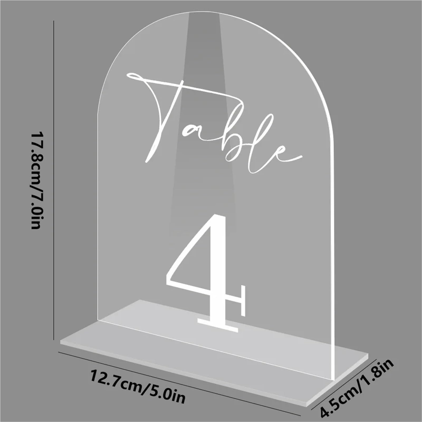 Segnale di Numero del Tavolo Acrylic Digital Table Label, Wedding Number, DIY Personalized Seat(Transparent L,Number 1-25)