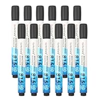 Whiteboard pens, 12 Pcs in Black Ink, Fine Point Dry Erase Markers Perfect For Writing on Whiteboards, Dry Erase Boards, Calendar - (Black)