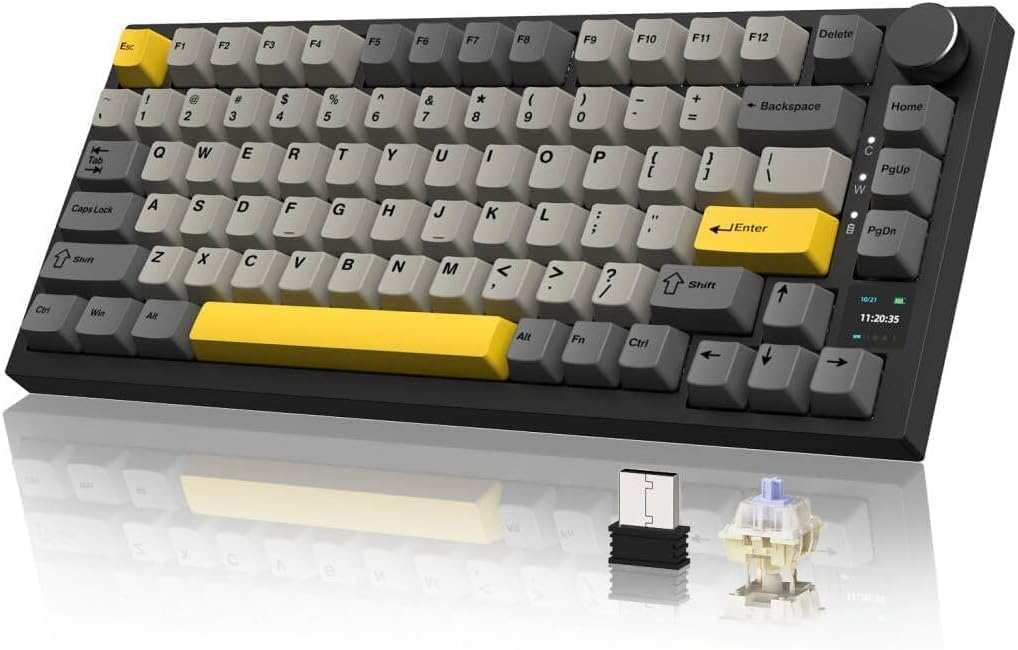 HALYARD アクアソフトS10 L3 ATTACK SHARK x AJAZZ AK820PRO Teclado mecânico para jogos RGB 75