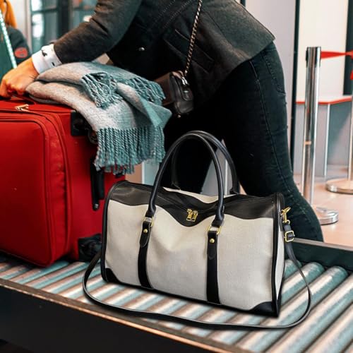 Sports Gym Bag Canvas Large Pouch Travel Duffle Bag for Exercise Workout Travel, Black Small3