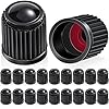 Outus – 20 tapones antipolvo para válvula de neumático para coche, moto, camión, bicicleta., Negro