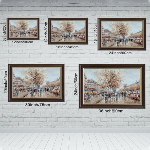 Impression sur toile de scène de rue de Paris Blanchard - Cadre déco murale