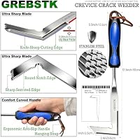 GREBSTK Crack Weeder Crevice Weeding Stainless Steel Sharp Lightweight Tool — image 2