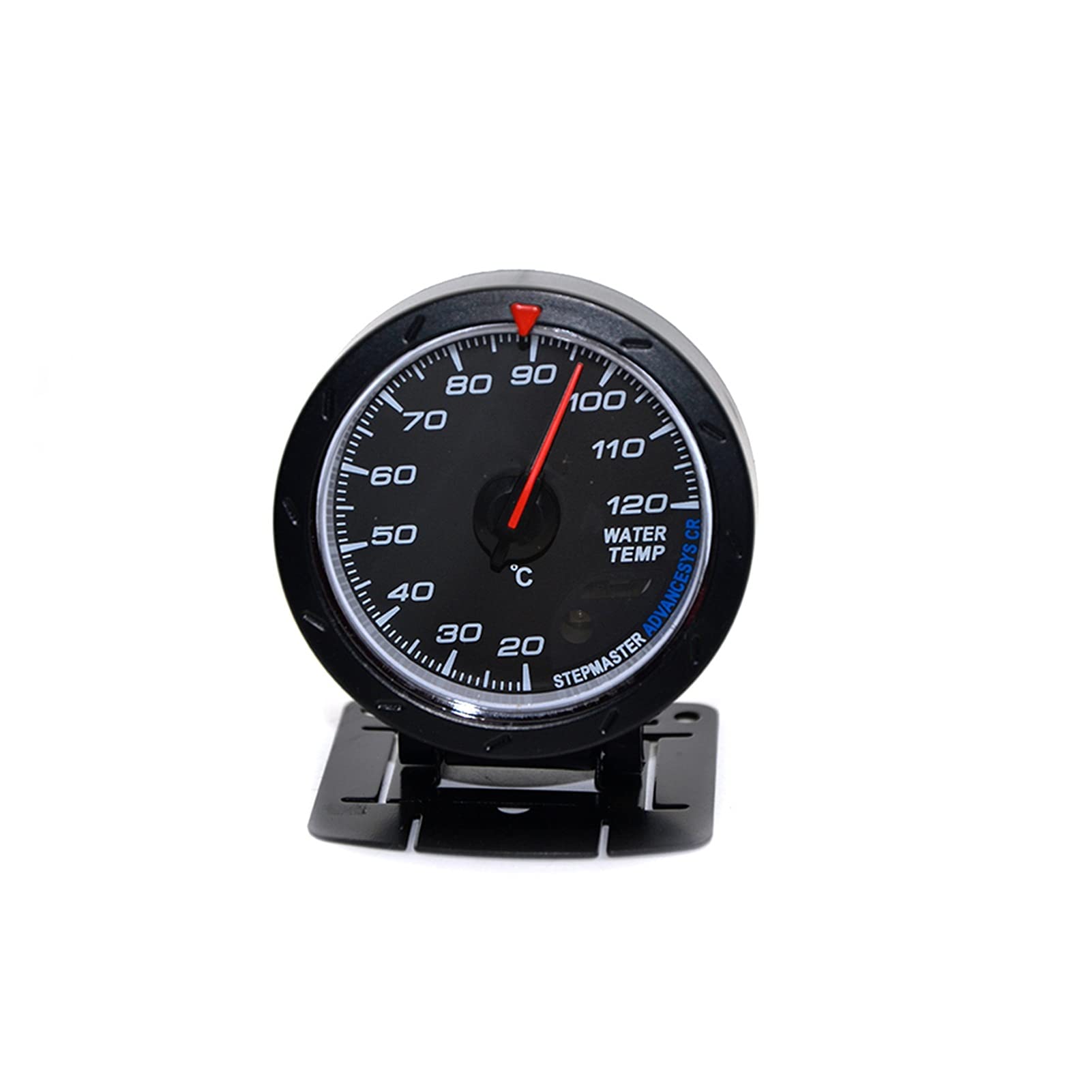 Medidores de presión de combustible de reemplazo automotriz 2.5 '' 60MM Indicador de temperatura del agua LED blanco/rojo analógico para automóvil 20-120 ℃ Con adaptador de sensor de tubería de ju