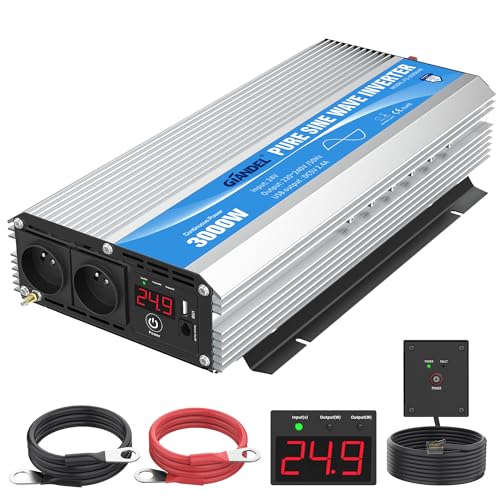 GIANDEL 3000W Convertisseur Pur Sinus 24V 220V