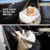 ClevaHome Autositz & Tragetasche & Bett für kleine Hunde – Rutschfester Autositz für Hunde bis 4,5 kg – Stilvolle Haustiertasche für drinnen & draußen