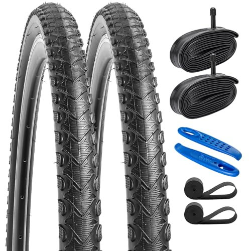 YunSCM 2Pcs Faltbar 28 Zoll Reifen 28x1.75 700x45C Mantel 47-622 und 2Pcs...