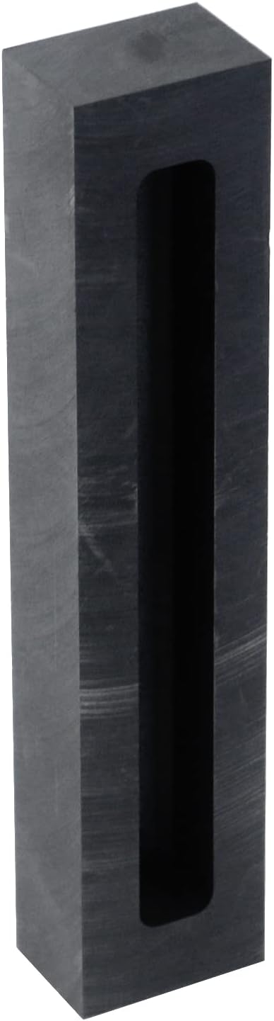 Slender Graphite Refining Casting Melting Ingot Mold Graphite Crucible for Metals, Gold Bar Silver Bar
