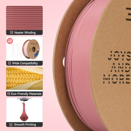 Image of 3DHoJor Matte PLA Filament 1.75mm, Upgrade 1kg Cardboard Spool PLA Filament 1.75 PLA 3D Printing Filament, Print with Most 3D Printers Using 3D Filament-Morandi Purple