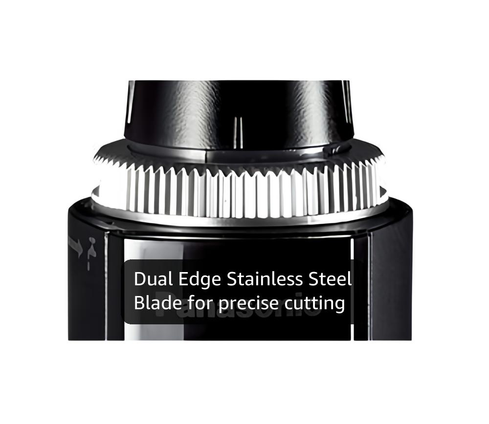 Panasonic ER-GN300K503 Electric Facial Ear Eyebrow and Nose Hair Trimmer for Men and Women, Waterproof for Easy Cleaning, Battery-Operated for Portable use, Black