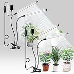 Plant Grow Light for Indoor Plants, Full Spectrum Indoor Grow Light (2 Head 2 Pack)