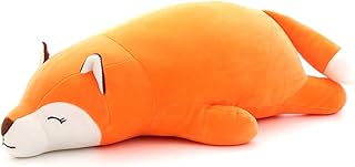 Niuniu Daddy Stuffed Animal Fox Plush Toy Pillow for Kids 18.1In Kawaii Soft Cuddly Hugging/Body Pillow Chrimas/Birthday Gift for Girls Boys