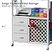 30 Vinyl Roll Holders for Cricut Cart, Rolling Craft Cart with 3 Fabric Drawer, Craft Organization and Storage Compatible with Cricut Maker Machine, Crafting Cabinet Table Workstation, White
