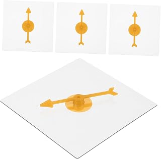 VICASKY 4piezas Matemáticas Transparente para Matemáticas con Giratoria para Fiesta y Enseñanza Color Amarillo