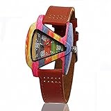 Wooden Watch Womens Leather Wood Watch Ladies Fashion Watch Women Handmade Watches