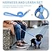 AIITLE Atmungsaktives Hundegeschirr aus Netzstoff, No-Pull-Westengeschirre mit reflektierenden Bändern, verstellbare Haustier-Outdoor-Geschirre für kleine und mittelgroße Hunde, Blau, M