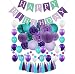 Mermaid Party Supplies - Under the Sea Decorations and Accessories Kit for Kids, Toddlers, Children and Girls Birthday, Baby Shower, Bridal Shower - 72 Pack