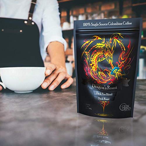 Geek Grind Dragon's Roast Café en Grano - Bolsa 12 oz miniatura 7