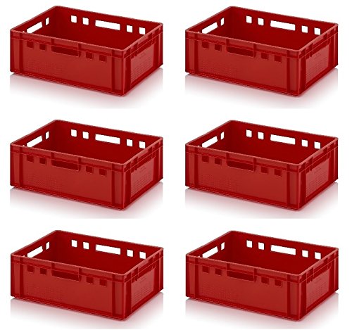 Auer E2 Fleischkiste Rot, 6er Set