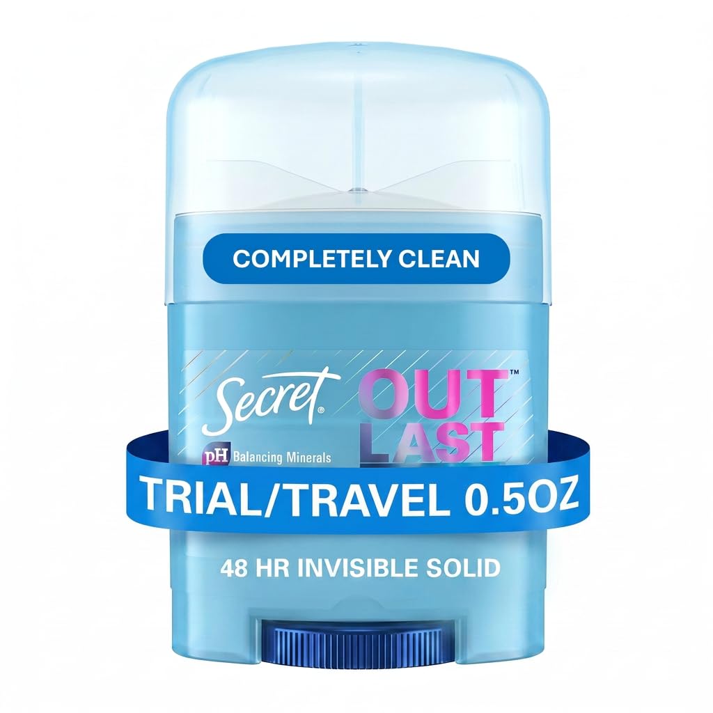 Secret Outlast Invisible Solid Antiperspirant and Deodorant, Completely Clean Scent, 0.5 Ounce by Secret