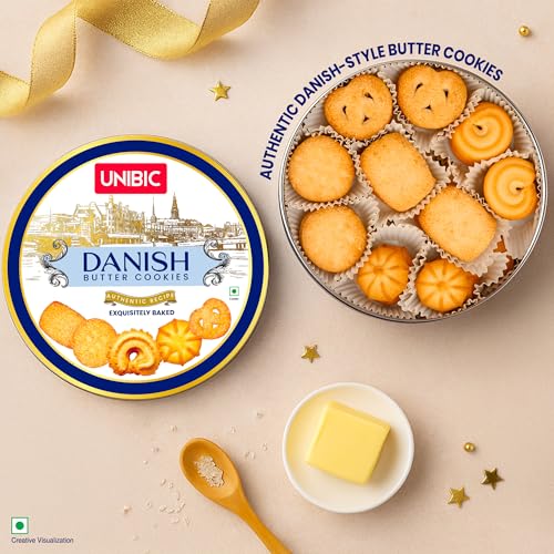 Image of Unibic Danish Butter Cookies - 375g | Rich & Buttery, Baked to Perfection | Cookie Gift Tin | Perfect for Snacking, Gifting & Tea-Time