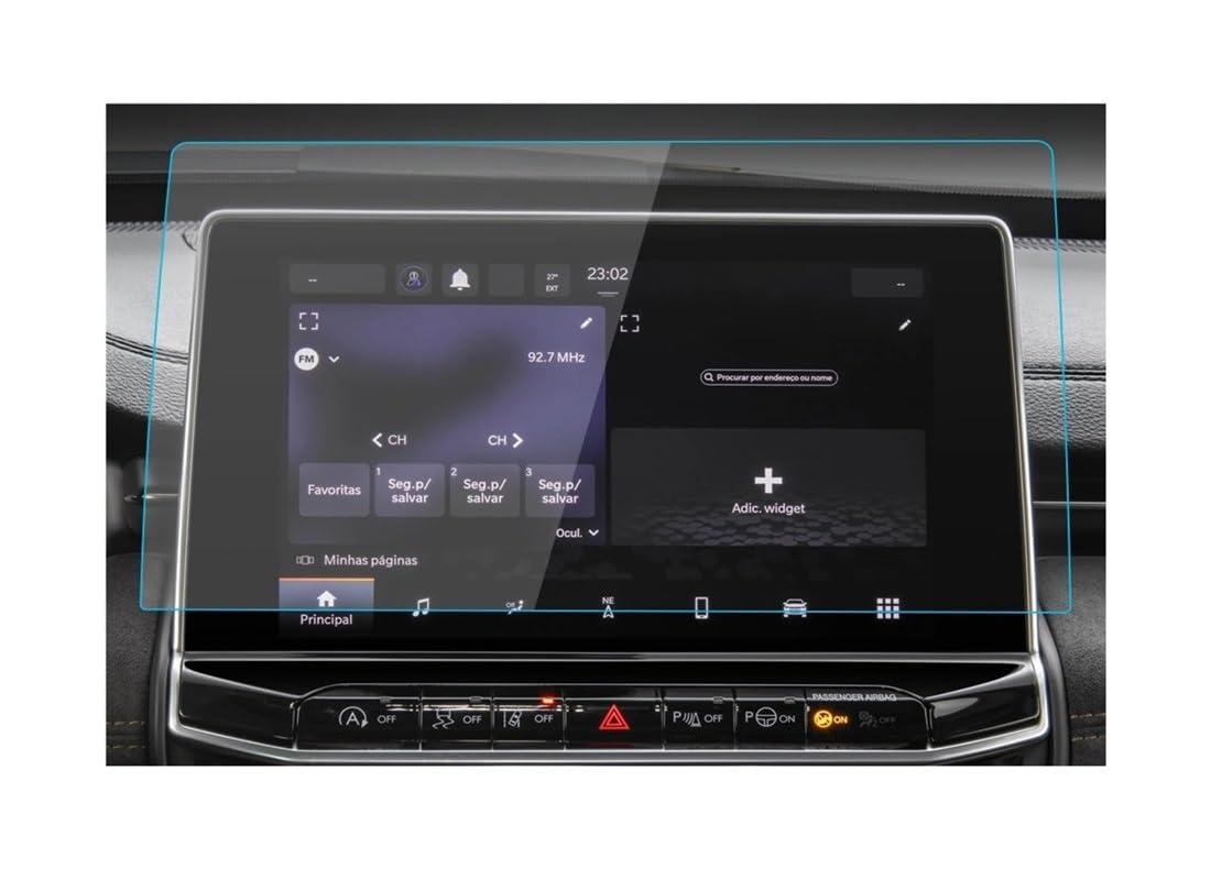 Verre trempé voiture pour Commander 2022 protection d'écran de navigation GPS