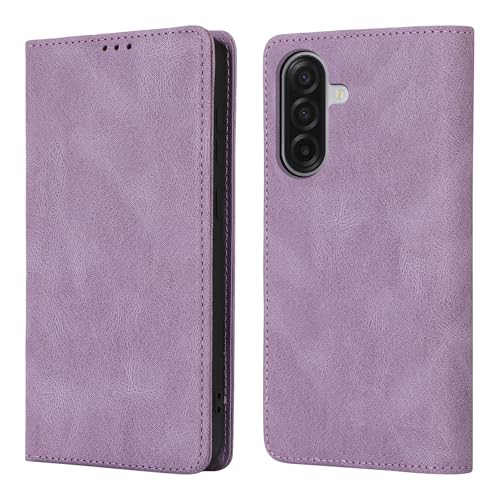 Étui portefeuille Samsung A17 violet clair idéal pour vos sorties et vidéos mains libres