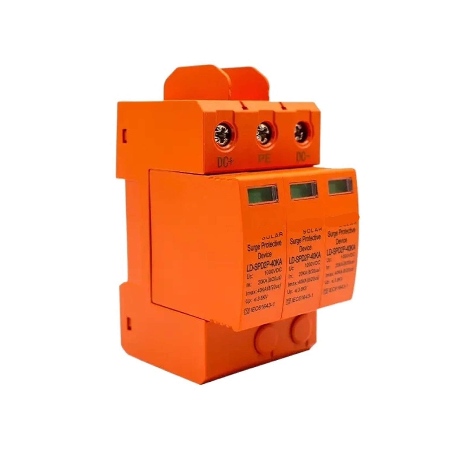 Protector contra sobretensiones y pararrayos Dispositivo Protector contra sobretensiones Solar DC SPD 3P DC1000V SPD Lightning Protector/Supresores de sobretensiones CC