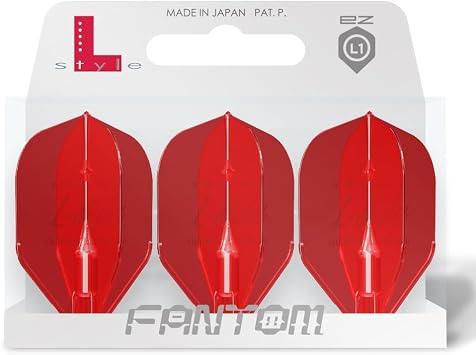 L-style L1 Standard Dart Flights EZ Fantom Red 1 Set 3 Flights Pre-Molded
