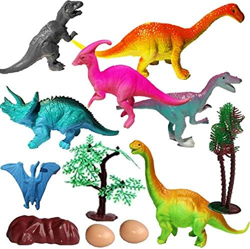 Realistic Dinosaurs Figures Toys Set of 12PCS Dino World Toys Create Your Jungle with Dinosaur Toy Action Figure Animal Model Multi-Color Forest Animal Toys for Kids Set (dinasaurworld)
