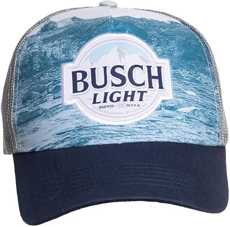 Calhoun Busch Light Mountain Logo Trucker Baseball Hat