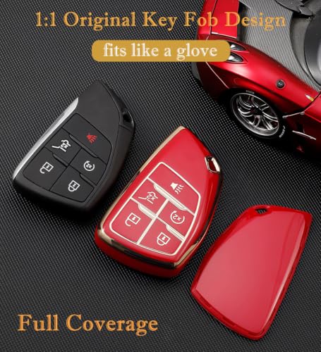 Image of Key Fob Cover for Chevy GMC Buick, Equinox (5 Buttons-SUV, Purple)