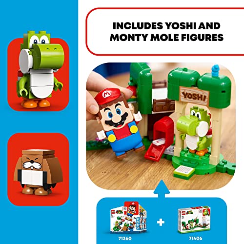 Lego Super Mario Yoshi's Gift House Expansion Building Toy Set 71406 - Featuring Iconic Yoshi And Monty Mole Figures, Great Gift For Boys, Girls, Kids, Or Fans Of The Games And Movie Ages 6+ #TOP4