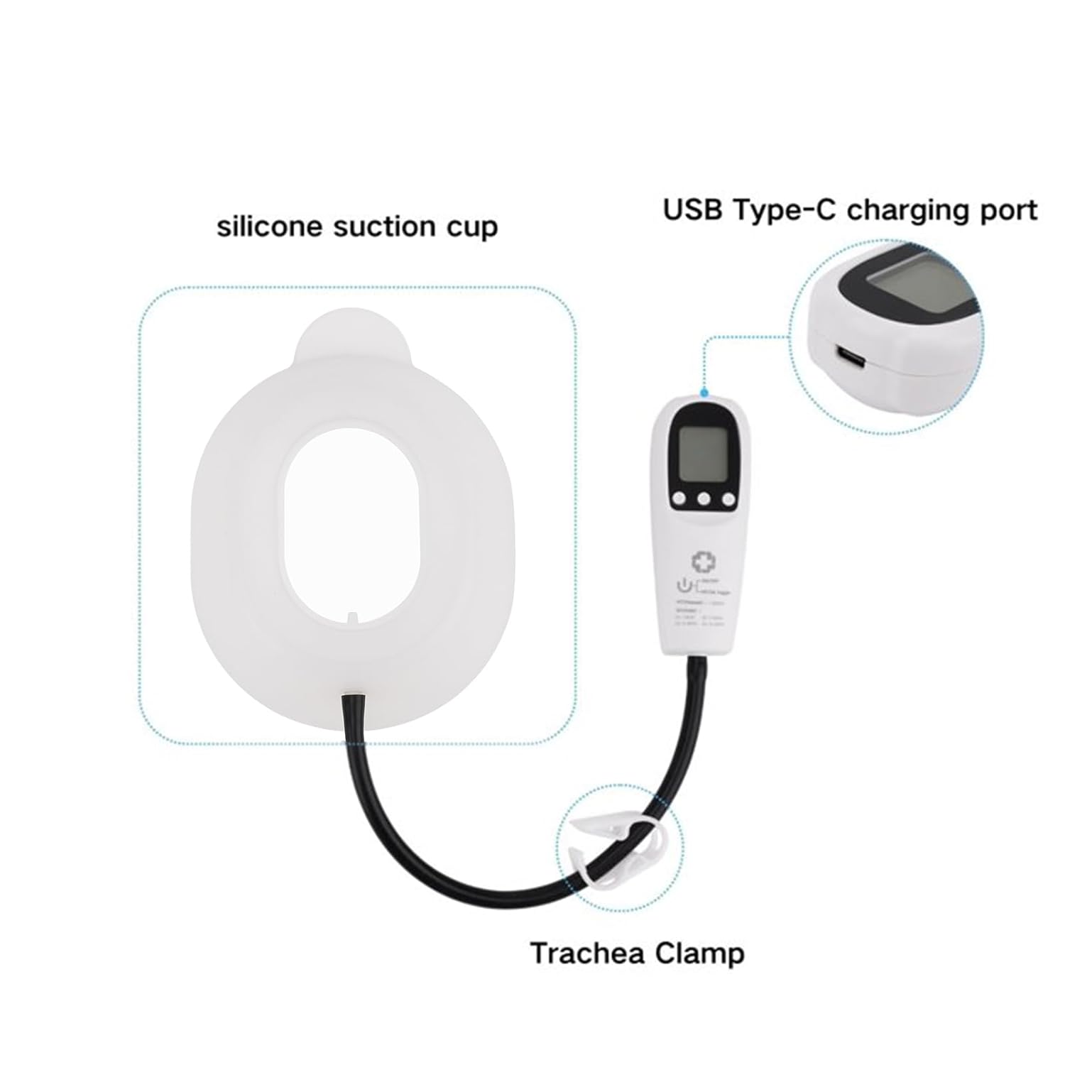 Pectus Excavatum Orthosis Brace with Automatic Pump, Pectus Excavatum Vacuum Bell for Sunken Chest, Thoracic Depression Support for Child and Adult (S)