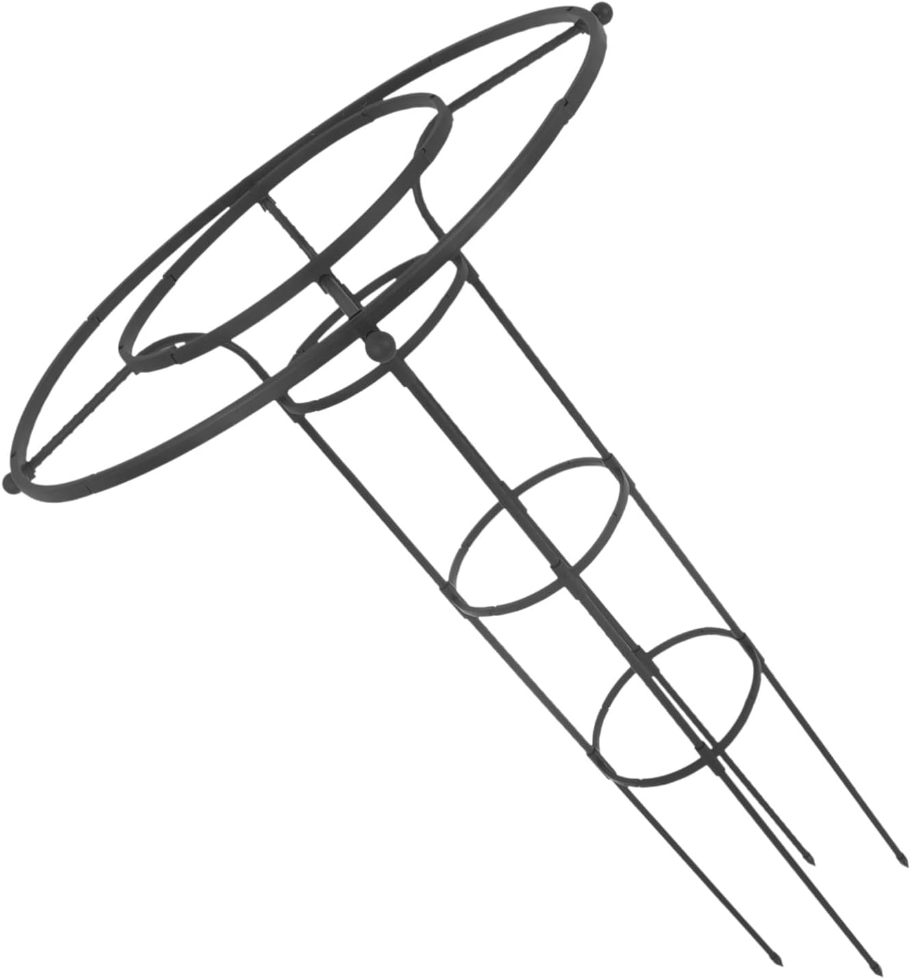 Umbrella Shaped Climbing Vine Frame Plant Trellis Garden Flower Support for Roses Vines Indoor Outdoor Versatile Assembly No Tools Required Black