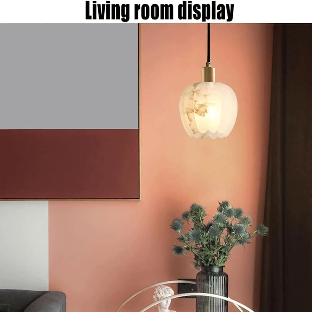 Mini Material de iluminación 5 pulgadas Lámpara mármol 1 luz noche for dormitorio techo con base E14 ahorro energía natural
